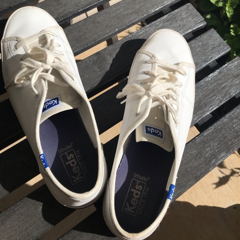 white leather keds